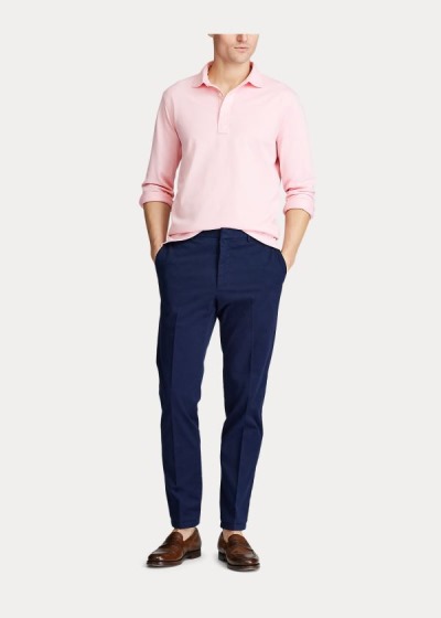 Pantalones De Traje Polo Ralph Lauren Hombre Azul Claro Marino - Stretch Chino - VBGNI9231